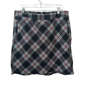 Merona Skirt Multicolor Plaid Academia‎ Preppy Womens Size 14 Lined Goth School